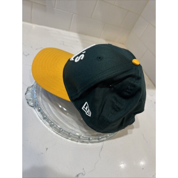 MLB - Oakland Athletics 9FIFTY Adjustable Snap-Back New Era Cap - Green / Yellow - Picture 2 of 7